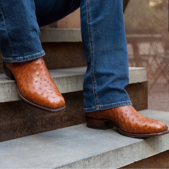 Tony Lama Shoes Tony Lama Mens Peanut Brittle Full Quill Ostrich